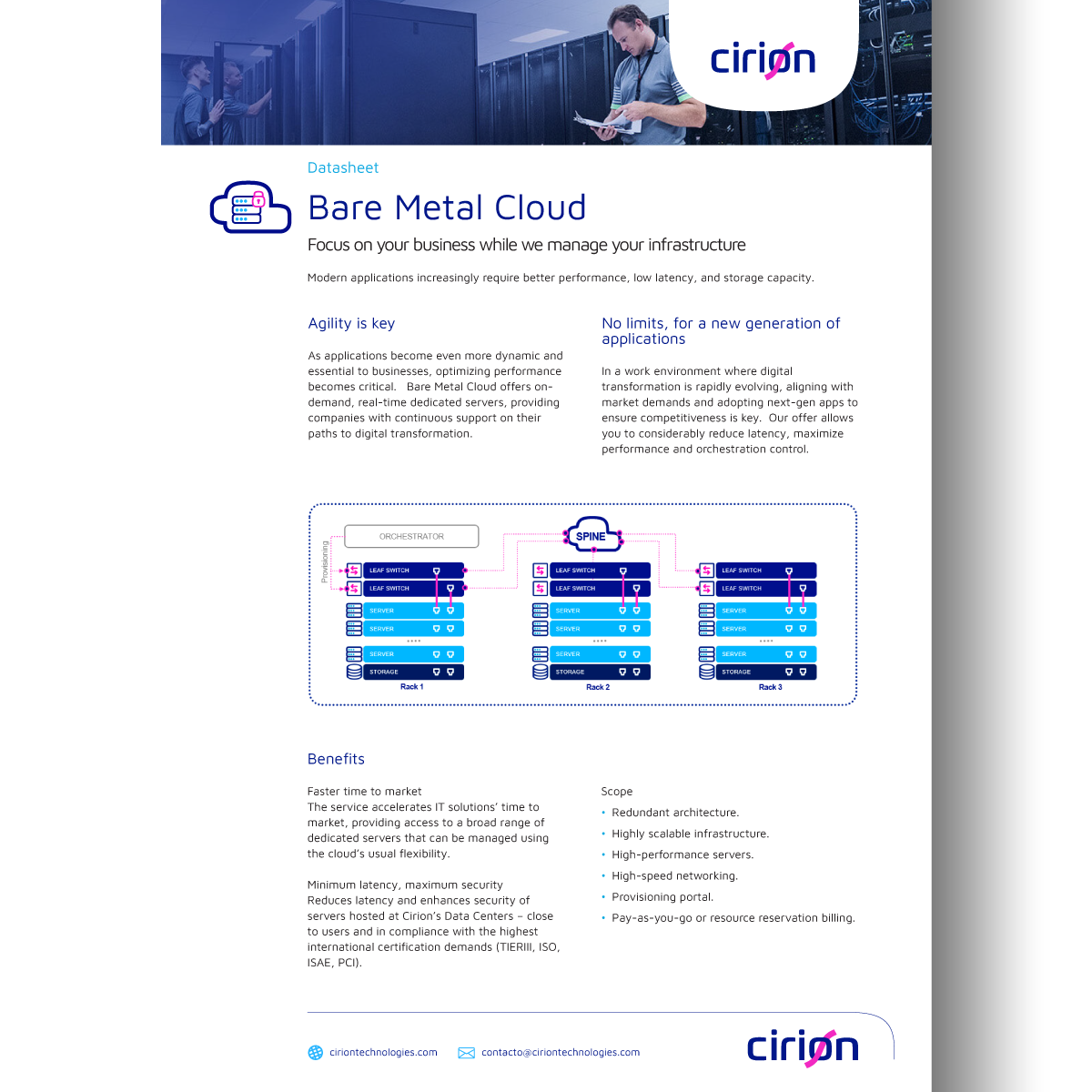 cirion technologies bare metal datasheet eng