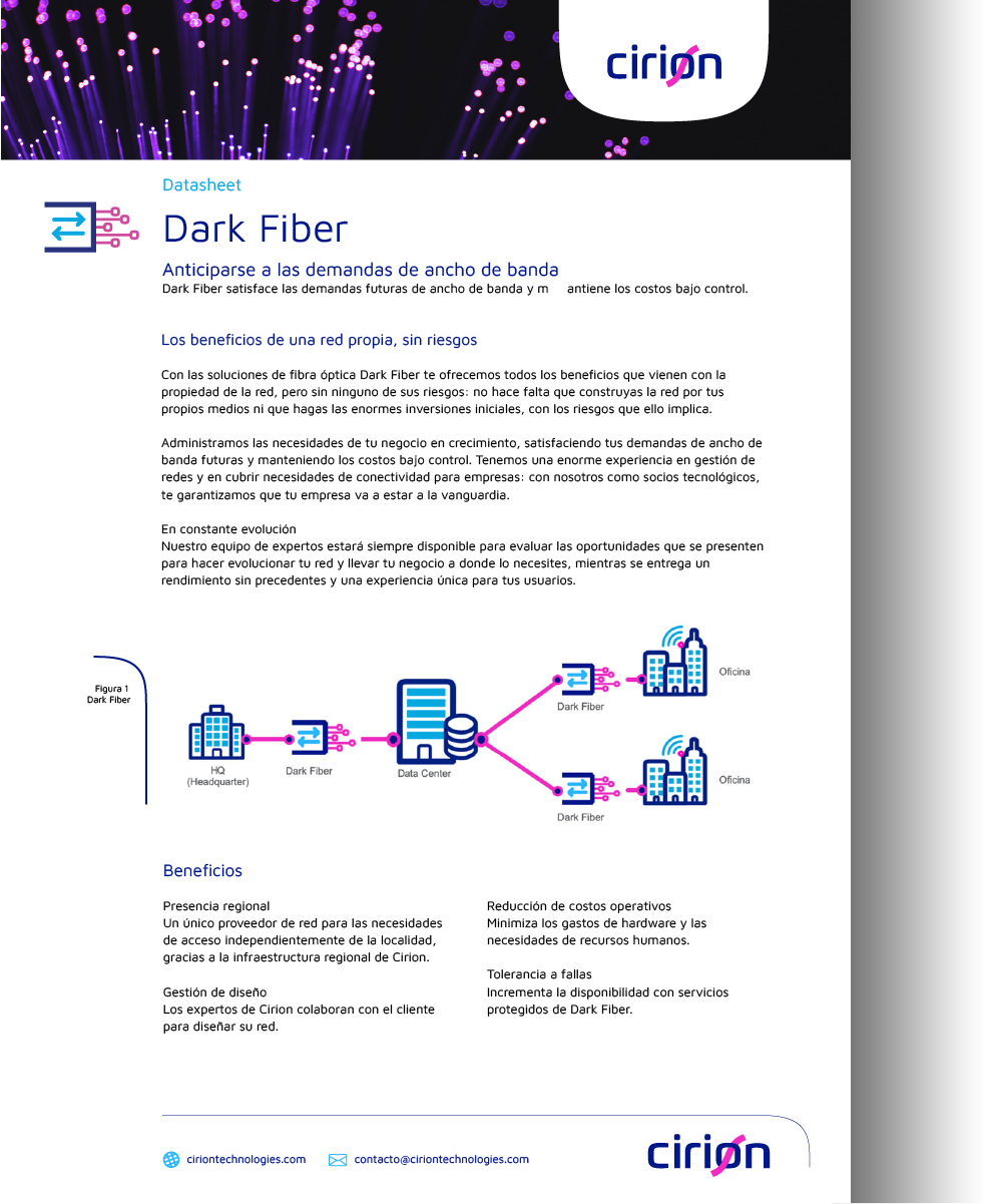 cirion technologies datasheet dark fiber esp