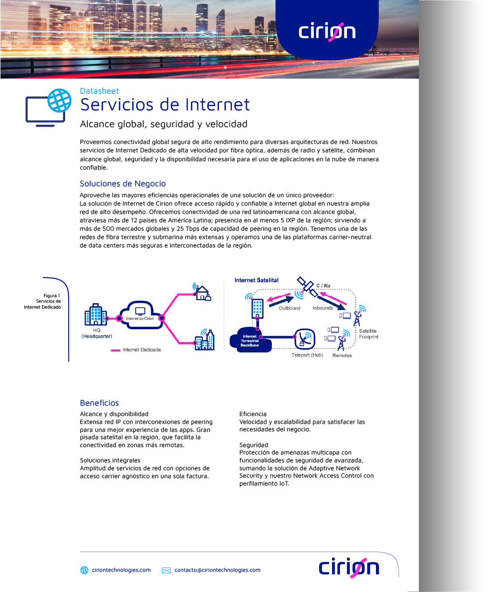 cirion technologies data sheet internet esp